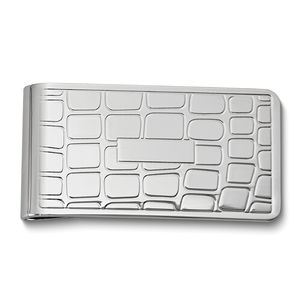 Gentleman's Gifts Silver-tone Croco Pattern Men's Gifts Money Clip